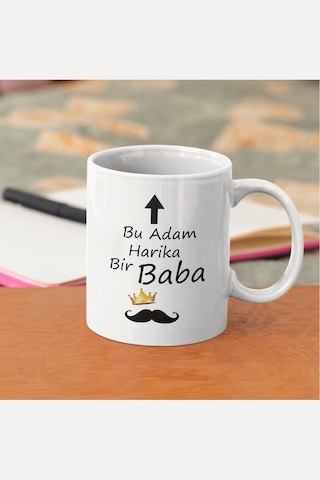 Bu Adam Harika Bir Baba Yazılı Kupa Bardak