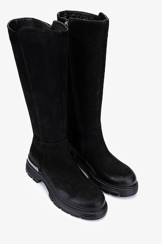 Valmenti Kadın Hakiki Deri Siyah Nubuk Casual Çizme 322 2353521 Bn Czm Sk24-25 Sıyah Nbk Siyah Nubuk