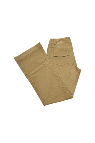 United Colors of Benetton Benetton 137 BEIGE Kapaklı cep Bayan Kadife Pantolon 38 Çok Renkli