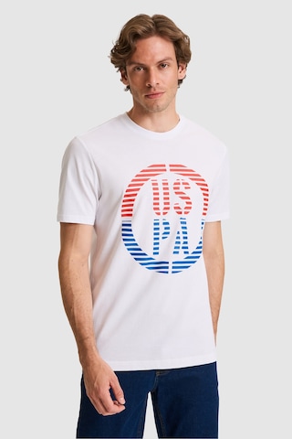 U.s. Polo Assn. Erkek Beyaz Tişört 50326955-vr013