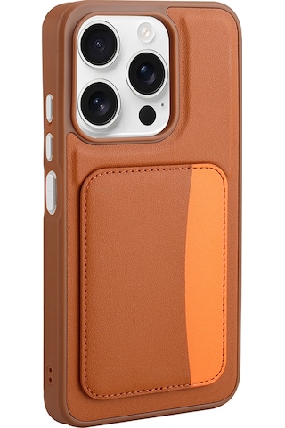 Xiaomi Redmi 15c Kılıf Kartlıklı Zore X-kart Silikon Kapak Kahverengi