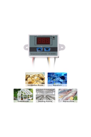 Moveevo Xh-w3001 Dijital Termostat - Akvaryum, Yumurta Fincanı İçin Isıtma/soğutma Kontrol Cihazı, 0.1 C Hassasiyet, 24v, Lcd Ekranlı