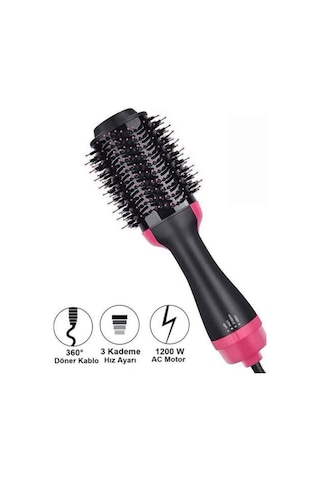Saç Şekillendirici Ve Saç Düzleştirici Fön Tarağı Tarak Fırça 1200w Saç Kurutma