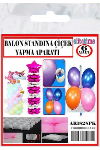 Balon Çiçek Yapma Aparatı Büyük Boy 8 Cm Pk:6 +3