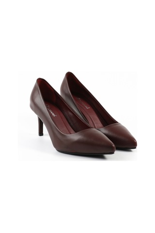 Tuna Hakiki Deri Bordo Stiletto Kadın Ayakkabı - Rgn80123 Bordo