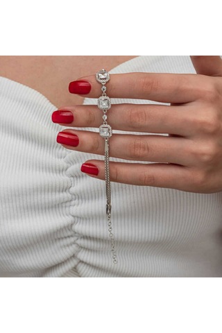 Casera's Gümüş Üçlü Kare Kadın Bileklik Csr2185827 Gümüş