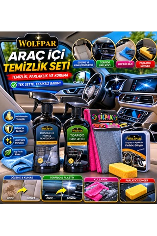 Araç İçi Temizlik Seti Döşeme, Torpido Ve İç Mekan Bakım Seti 1