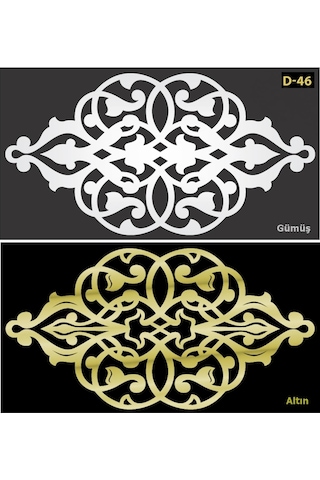 Eymenyapimarket Dekoratif Aynalı Pleksi Mobilya Dolap Süsü 48 X 25 Cm D-46 (177371574)