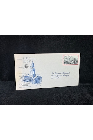 1979 Güney Afrika Port Elizabeth Durban Sivil Havacılık 50. Yıldönümü İlk Gün Zarfı Fdc  Teşhir Ürün