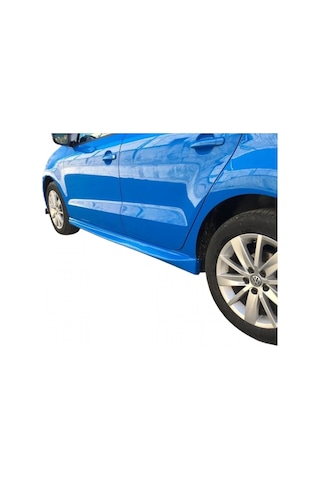 Volkswagen Polo 2010 - 2017 Arası Aero Yan Marşpiyel Seti Vakum Parlak Siyah Boyalıdır