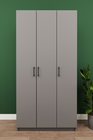 Asra Trend Vestiyer & Portmanto V-07 %100 MDF 3 Kapaklı Ayakkabılık Dolabı Kül Gri