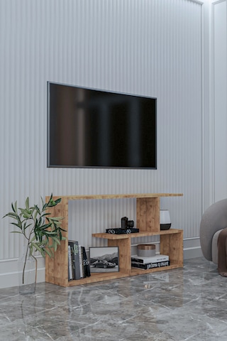 Tv Ünitesi,kitaplık,televizyon Sehpası 130 Cm,atlantik Çam