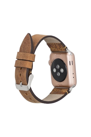 Apple Watch Uyumlu Deri Kordon 38-40-41mm G19-ba7 Taba