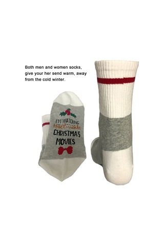 Neevoyu Erkek Kadın Unisex Pamuklu Noel Çorabı - Nefes Alıcı Ter Emici Dayanıklı Yumuşak Yüksek Konfor - Siyah Tek Çift Siyah