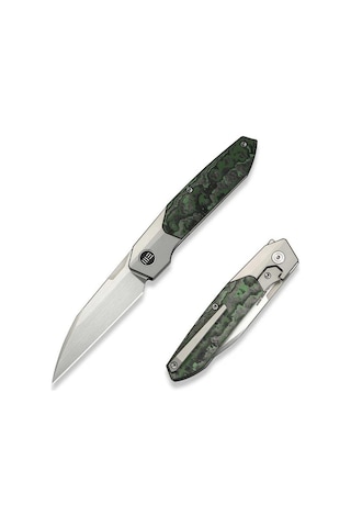 We Knife Brr15 Flipper Knife Gray Titanium Handle With Jungle Wear Fatcarbon Fiber Inlay M390 Blade Kamp Çakı Çok Renkli