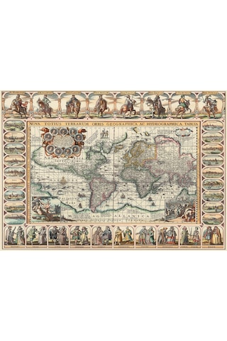 Yappuzz Eski Dünya Haritası 1000 Parça Puzzle