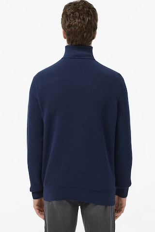 Lacoste Classic Fit Uzun Kollu Yarım Fermuarlı Erkek Triko Kazak Lacivert Lacivert