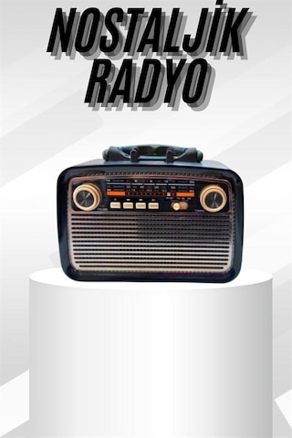 Müzik Kutusu Bluetooth Bağlantılı El Fenerli Nostaljik Semeglbl - 57 Tasarım Radyo
