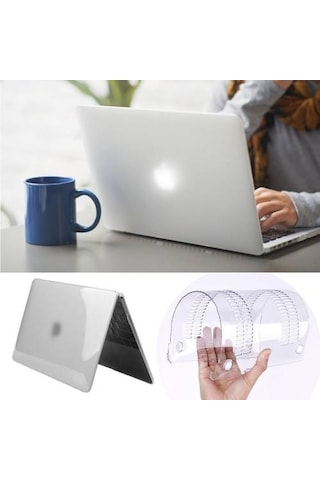 Apple Uyumlu MacBook Pro Reti̇Na 13.3 A1502 Kılıf 2In1 Si̇Li̇Kon + Klavye Siyah