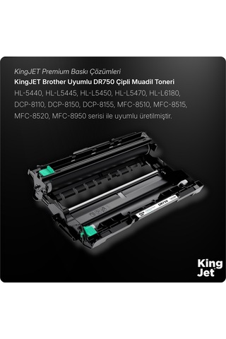 Kingjet Brother Uyumlu Dr750 Standart Kapasiteli 2'li Paket Uyumlu Drum Ünitesi