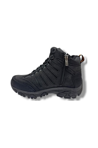Dakırs 116-26 Deri Outdoor Kürklü Fermuarlı Çocuk Bot 36-39 Siyah
