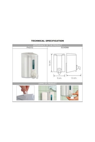 Vialli F2 Köpük Dispenseri 500 Ml Beyaz