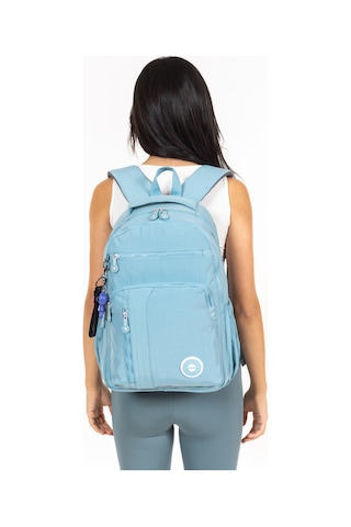 Modern Tarzda Su Geçirmez Krınkil Kumaş Okul Sırt Çantası Hafif, Konforlu Ve Fonksiyonel Tasarım - Buz Mavisi Buz Mavisi