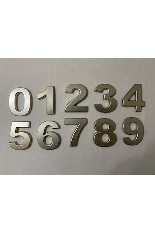 8 Sekiz Numara Yapışkanlı Daire Bina Villa Kapı Numarası Sarı Gold 4 Cmx5cm No:8 Plastik