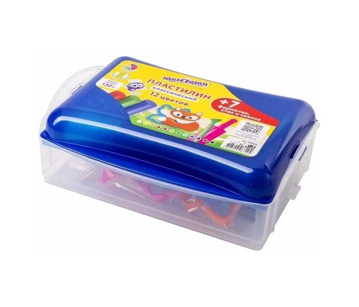 Unlandıa Oyun Hamuru Kutusu 12 Renk 103 Gr Oklava, Cam, 7 Kalıp 25786391 Gri