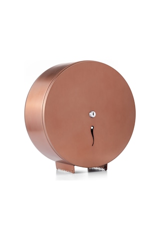 ARGESAN-Paslanmaz Çelik WC Kağıtlığı JUMBO Q28 cm-ROSE