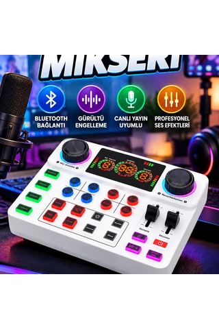 Bluetooth Bağlantılı Karaoke Ve Canlı Yayın Ses Kartı Gürültü Engelleme