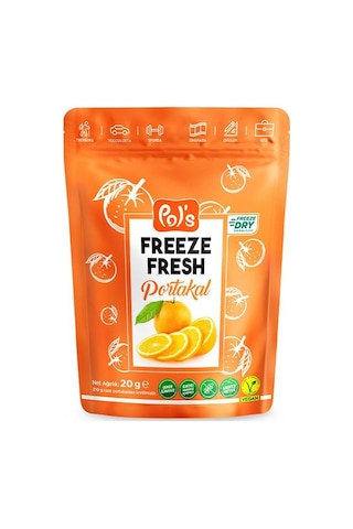 Pol S Freeze Fresh Dondurularak Kurutulmuş Portakal 20 Gr 20 G