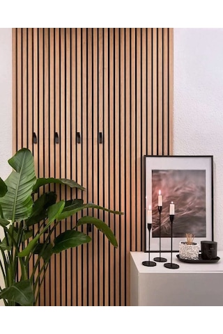 Keçeli Dekoratif Akustik Ahşap Panel Savana Meşe 60x240cm .