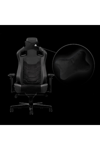 Oto Araç Oyuncu Koltuk Boyun Yastığı 25x17cm 2 Adet Al4335 Siyah