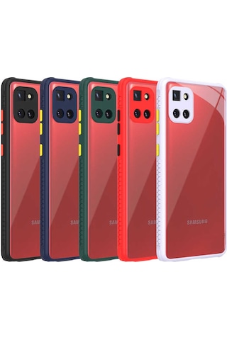 Samsung Galaxy Uyumlu A81 (Note 10 Lite) Kılıf Zore Kaff Kapak-Siyah