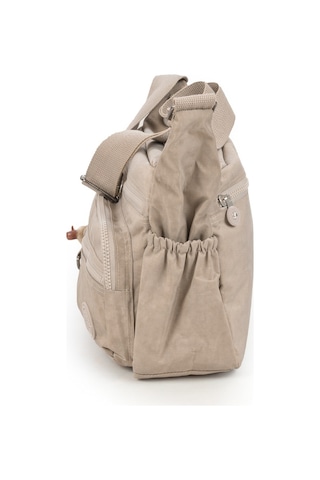 Krinkıl Su Geçirmez Kumaş Çok Gözlü Çapraz Kol Ve Omuz Postacı Çantası Taş Rengi 9507 Taş