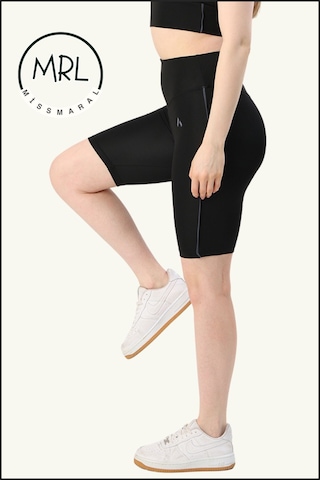 Kadın Siyah Yüksek Bel Toparlayıcı Biker Şort Kısa Spor Tayt Likralı Dalgıç Biker Tights 1043 Siyah Lacivert