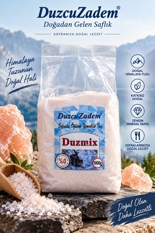 Duzmix 1000 Gr Poşet Himalaya,kaya Ve Deniz Tuzu Özel Karışım - 922227741