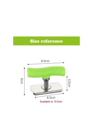 Moly Zayıf Eller İçin Kolay Ayarlanabilir Tutacaklı Kavanoz Açacağı A Yeşil Paslanmaz Çelik Yeşil