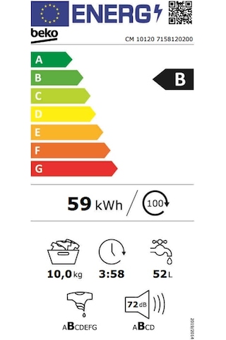 Beko CM 10120 A 1200 Devir 10 KG Çamaşır Makinesi