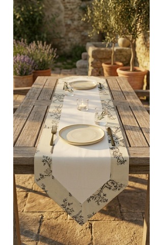 Toilea Charcoal Panel Runner Çok Renkli