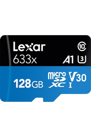 Lexar 633X 128 GB MicroSD 95 MB/S C10 A1 V30 Hafıza Kartı