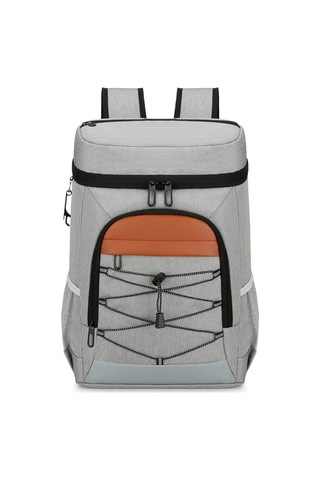 Öğle Yemeği Bölmeli Kamp Soğutucu Sırt Çantası Yalıtımlı Y29035lg Gri