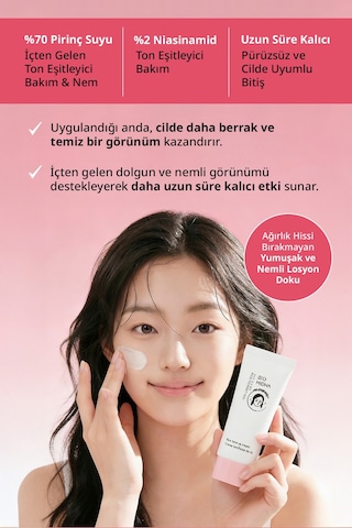 Midha Rice Tone-Up Pirinç Özü İçeren Hafif Yapılı Cilt Tonunu Eşitleyen Aydınlatıcı Krem 50 ML