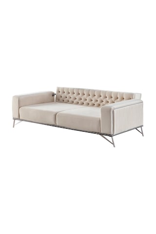 Weltew Home Mudanya Koltuk Takımı 3+1 Füme-krem