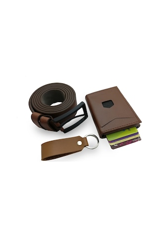 Isme Kişiye Özel Ayleen Ayz Mekanizmalı Taba Kartlık Kemer Set Çok Renkli Hayır Istemiyorum