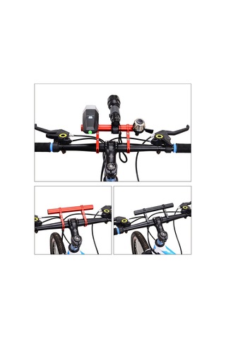 Monyee Alüminyum Çift Çubuklu Bisiklet Aksesuarı: Işık Ve Sayaç Uzatma Kolu, Siyah Fonksiyonel Destek