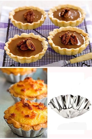 12 Adet Tartolet Kalıbı Kek Kurabiye Tart Kalıbı Paslanmaz Çelik Metalik Diğer