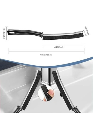 2 Adet Derz Temizleme Fırçası, İnce Boşluklar İçin Ergonomik Tasarım Açık Ahşap