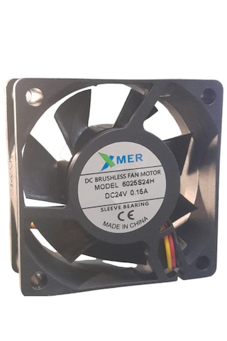 Xmer Fan 60x60x25mm Dc24v 0.15a 3kablolu
